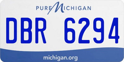 MI license plate DBR6294