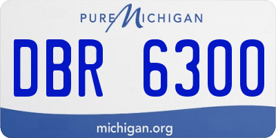 MI license plate DBR6300