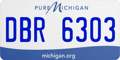 MI license plate DBR6303