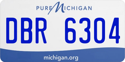 MI license plate DBR6304