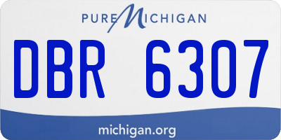 MI license plate DBR6307