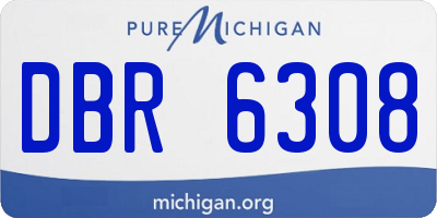 MI license plate DBR6308