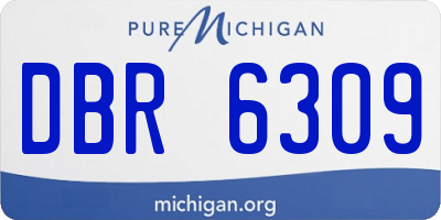 MI license plate DBR6309