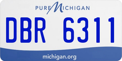 MI license plate DBR6311