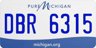 MI license plate DBR6315
