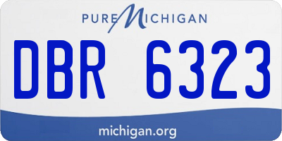 MI license plate DBR6323