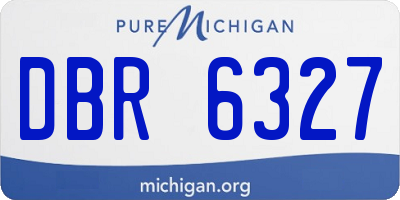 MI license plate DBR6327