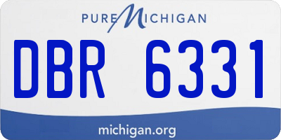 MI license plate DBR6331