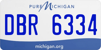 MI license plate DBR6334