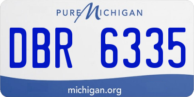 MI license plate DBR6335