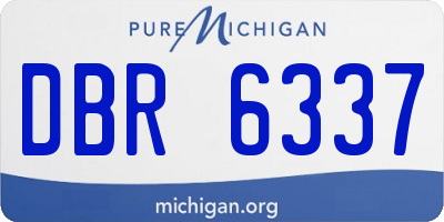 MI license plate DBR6337