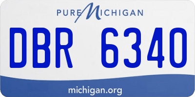 MI license plate DBR6340