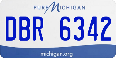 MI license plate DBR6342