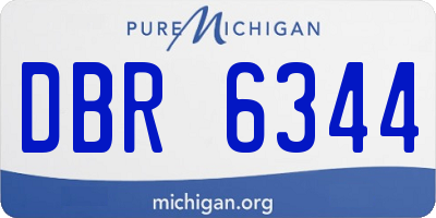 MI license plate DBR6344