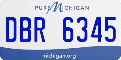 MI license plate DBR6345