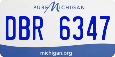 MI license plate DBR6347