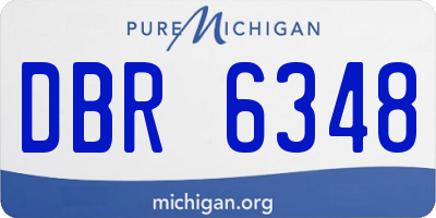 MI license plate DBR6348