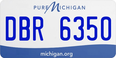 MI license plate DBR6350