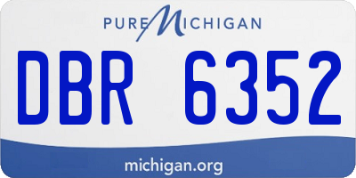 MI license plate DBR6352