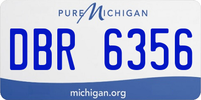 MI license plate DBR6356