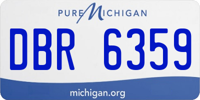 MI license plate DBR6359