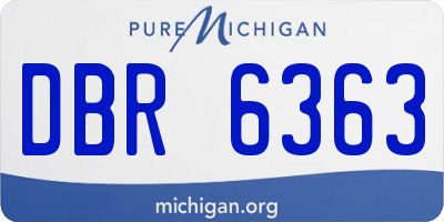 MI license plate DBR6363