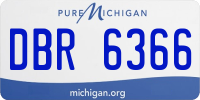 MI license plate DBR6366