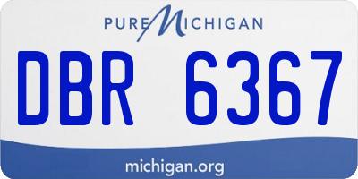 MI license plate DBR6367