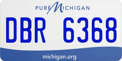 MI license plate DBR6368