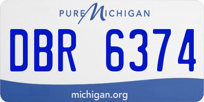 MI license plate DBR6374