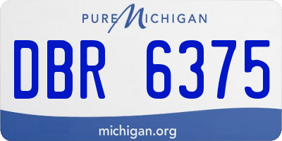MI license plate DBR6375
