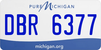 MI license plate DBR6377