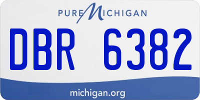 MI license plate DBR6382