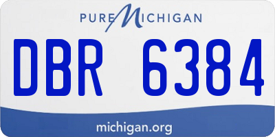 MI license plate DBR6384