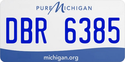 MI license plate DBR6385