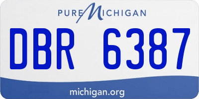 MI license plate DBR6387