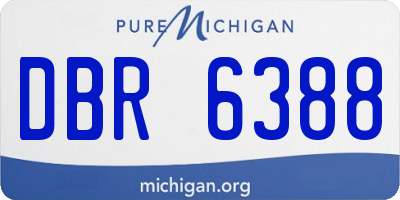 MI license plate DBR6388