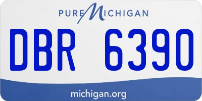 MI license plate DBR6390