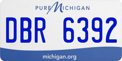 MI license plate DBR6392