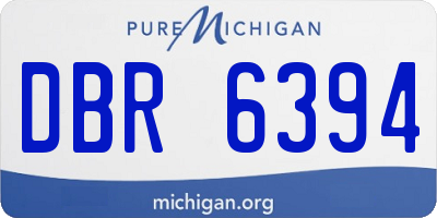 MI license plate DBR6394