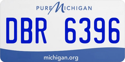 MI license plate DBR6396