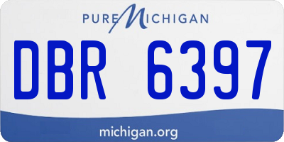 MI license plate DBR6397