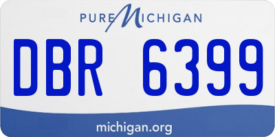 MI license plate DBR6399
