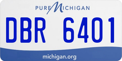 MI license plate DBR6401