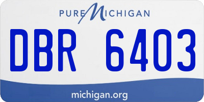 MI license plate DBR6403