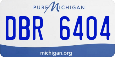 MI license plate DBR6404