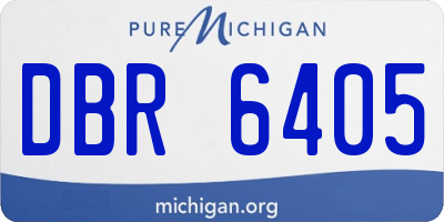 MI license plate DBR6405