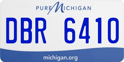 MI license plate DBR6410