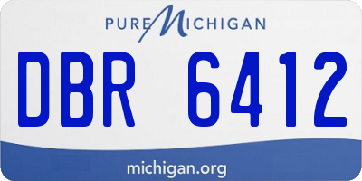 MI license plate DBR6412
