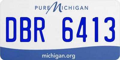 MI license plate DBR6413